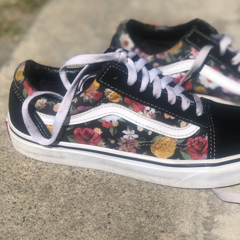 Floral old Skool vans